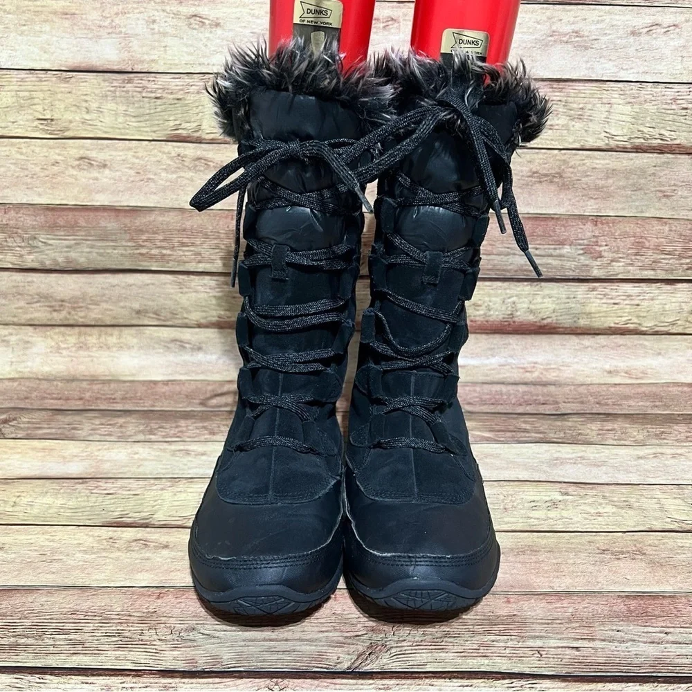 The North Face Nuptse Purna Black High Lace Up Winter Boots